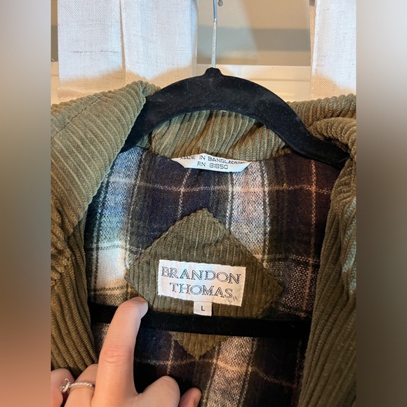 Vintage Brandon Thomas corduroy green jacket shacket - Picture 3 of 7